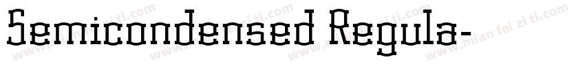 Semicondensed Regula字体转换